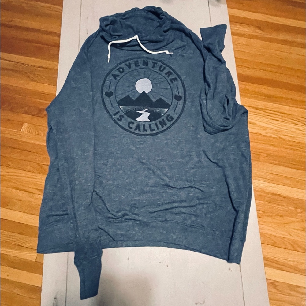 Adventure is Calling Cowl Neck Sweatshirt - L